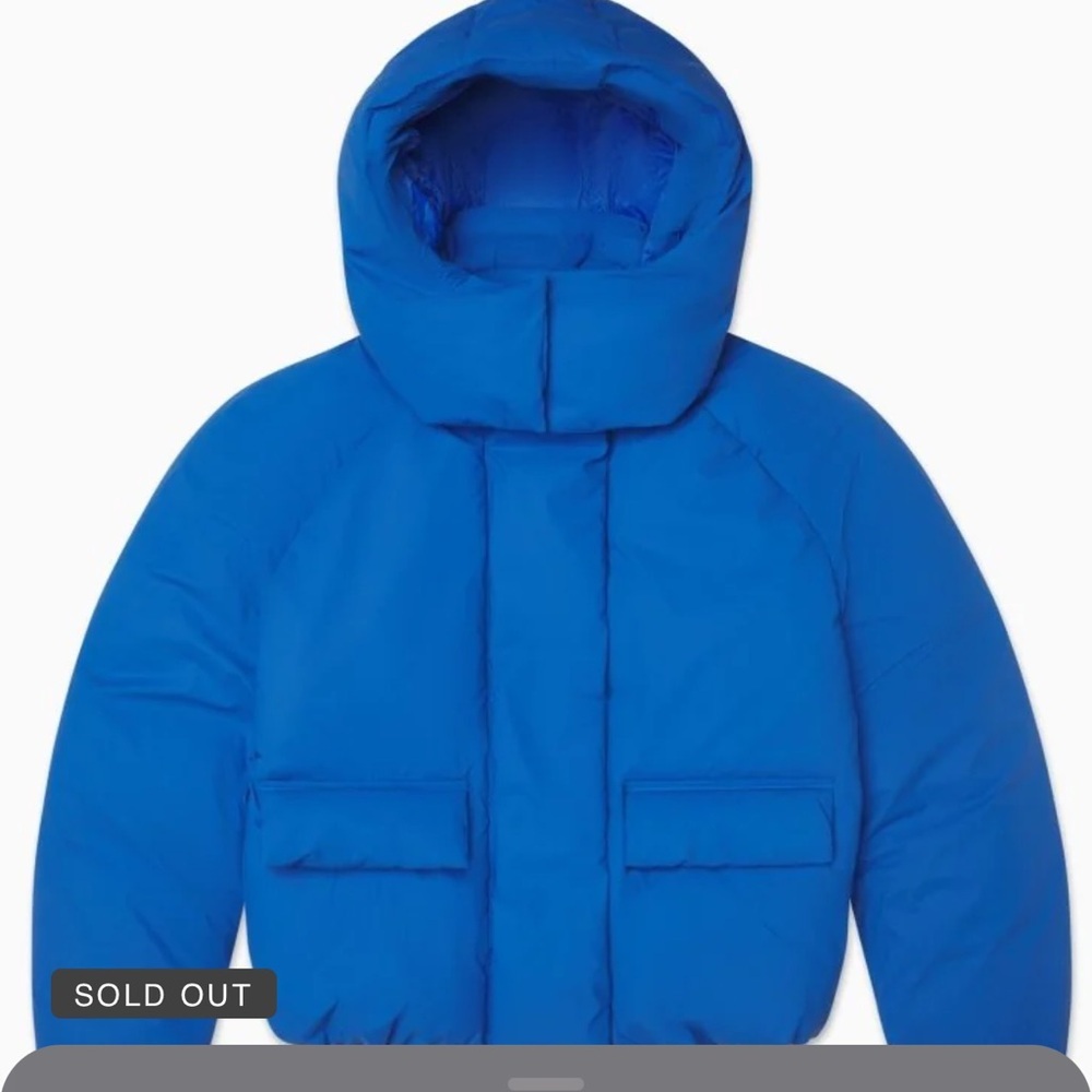 KHY standard puffer jacket cobalt blue